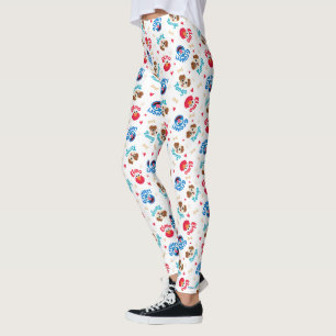 Sesame Street Tango, Elmo, & Grover Pattern Leggings