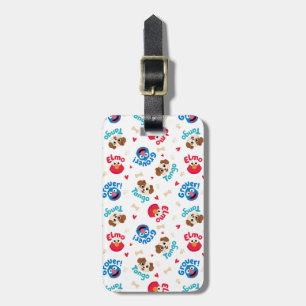 Sesame Street   Tango, Elmo, & Grover Pattern Luggage Tag