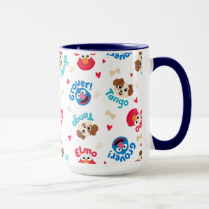 Sesame Street Tango, Elmo, & Grover Pattern Mug