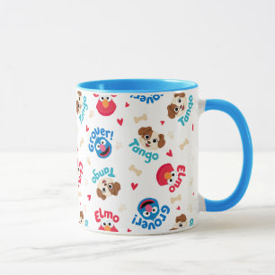 Sesame Street Tango, Elmo, & Grover Pattern Mug