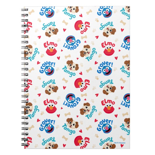 Sesame Street | Tango, Elmo, & Grover Pattern Notebook (Front)