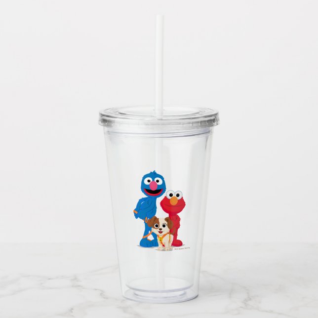 Sesame Street | Tango With Grover & Elmo Acrylic Tumbler (Front)