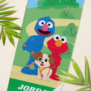 Sesame Street Tango With Grover & Elmo Beach Towel