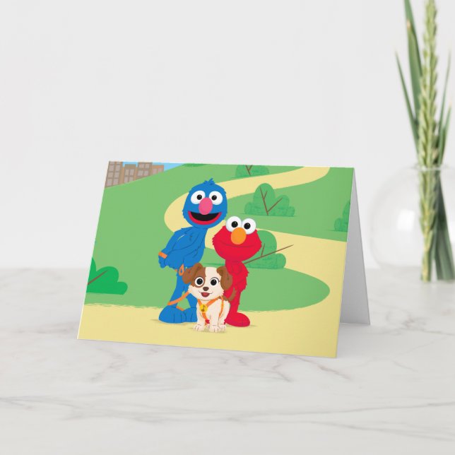 Sesame Street | Tango With Grover & Elmo Card (Front)