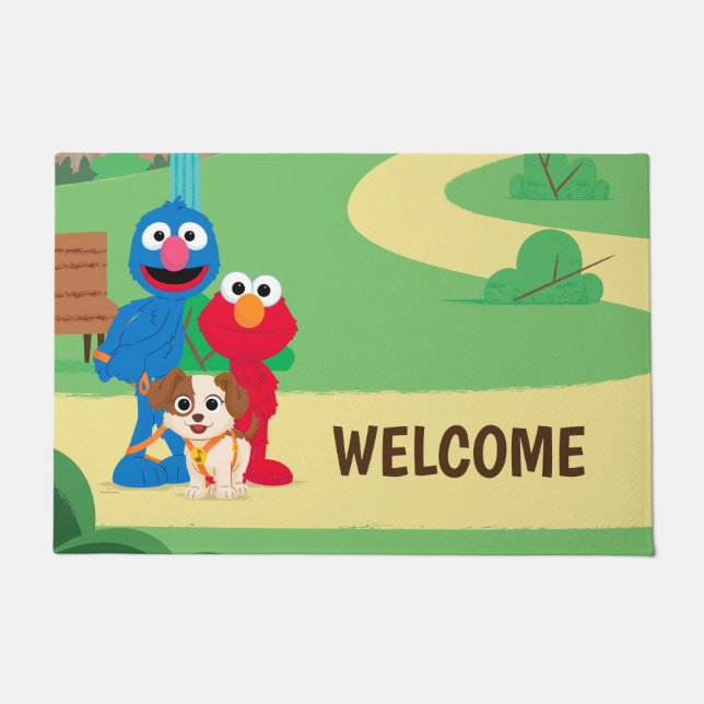 Sesame Street | Tango With Grover & Elmo Doormat (Front)