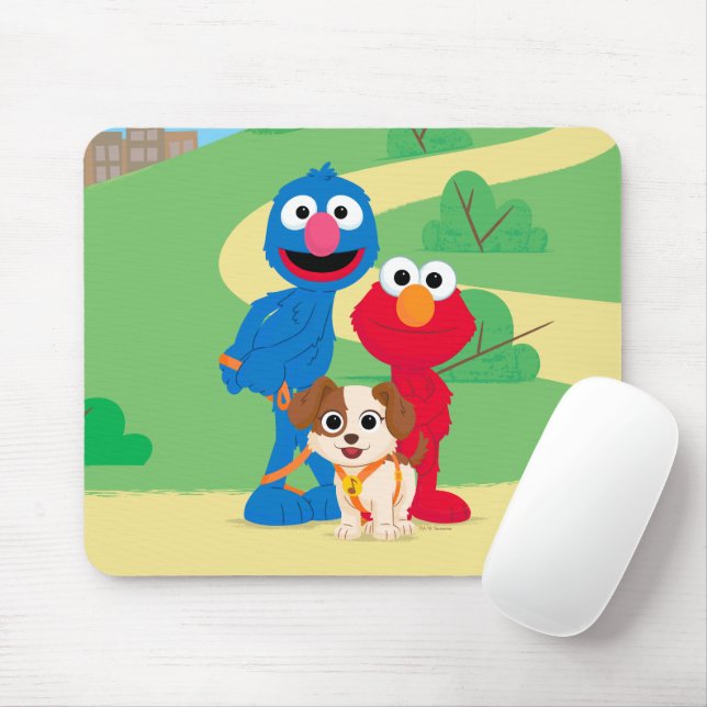 Sesame Street | Tango With Grover & Elmo Mouse Mat (With Mouse)