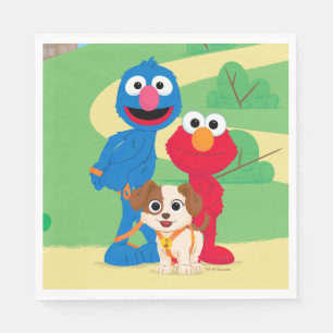 Sesame Street Tango With Grover & Elmo Napkin
