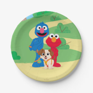 Sesame Street   Tango With Grover & Elmo Paper Plate