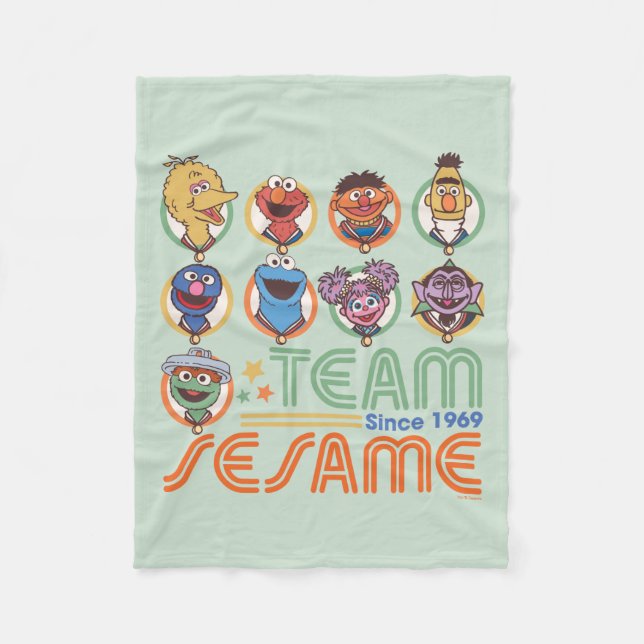 Sesame Street | Team Sesame Since 1969 Fleece Blanket (Front)