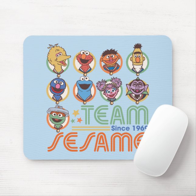 Sesame Street | Team Sesame Since 1969 Mouse Mat (With Mouse)