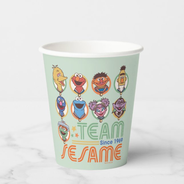 Sesame Street | Team Sesame Since 1969 Paper Cups (Front)