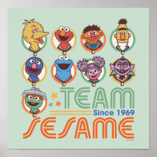 Sesame Street Team Sesame Since 1969 Poster