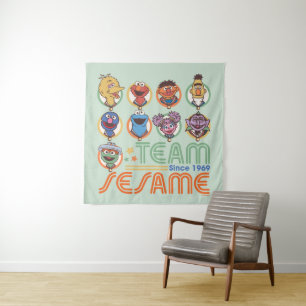 Sesame Street Team Sesame Since 1969 Tapestry