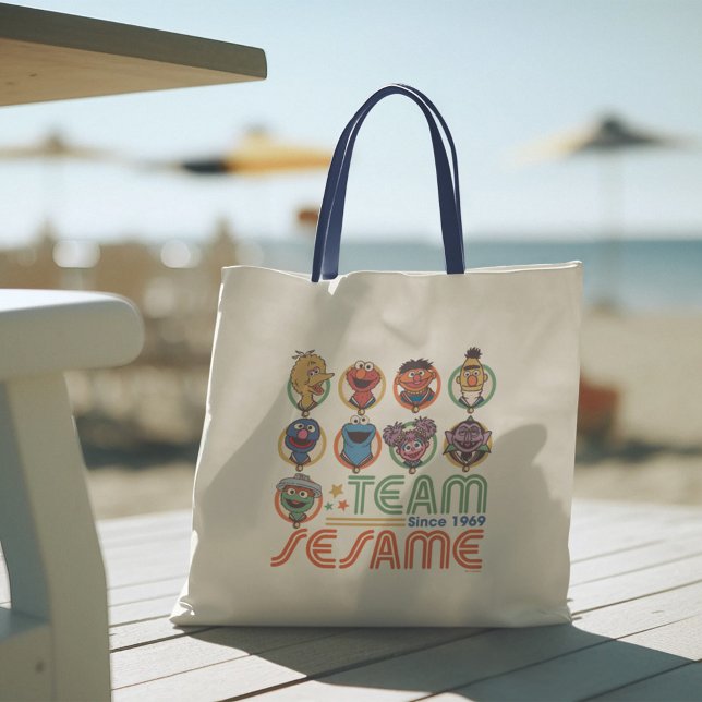 Sesame Street | Team Sesame Since 1969 Tote Bag (Tote bag on deck)
