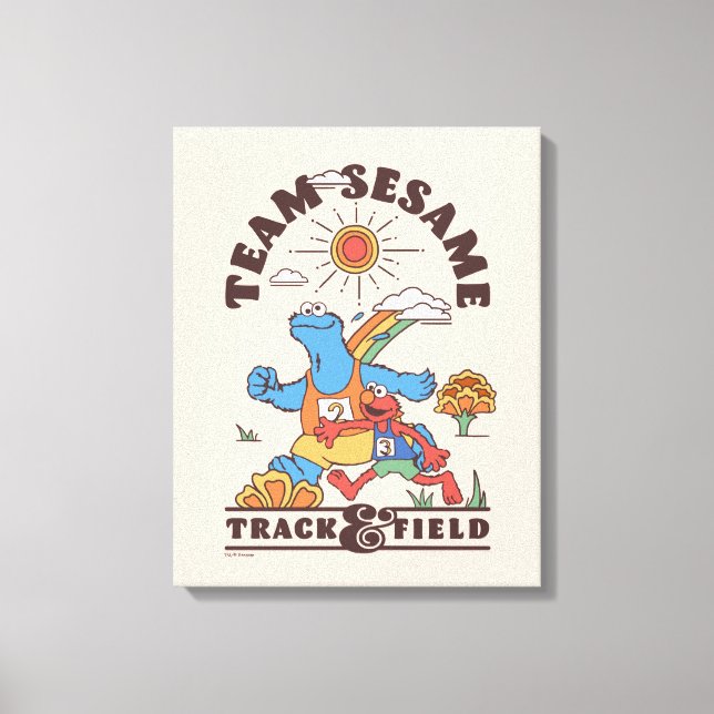 Sesame Street | Team Sesame Track & Field Canvas Print (Front)