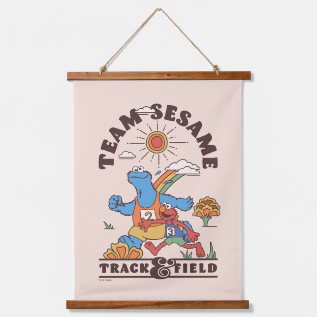 Sesame Street | Team Sesame Track & Field Hanging Tapestry (Front)
