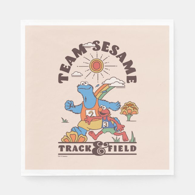 Sesame Street | Team Sesame Track & Field Napkin (Front)