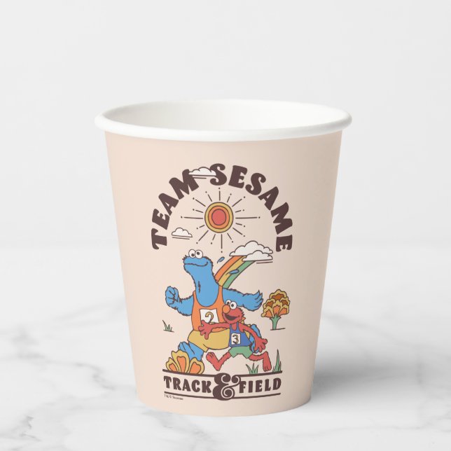 Sesame Street | Team Sesame Track & Field Paper Cups (Front)