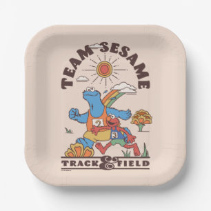Sesame Street Team Sesame Track & Field Paper Plate
