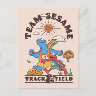 Sesame Street Team Sesame Track & Field Postcard