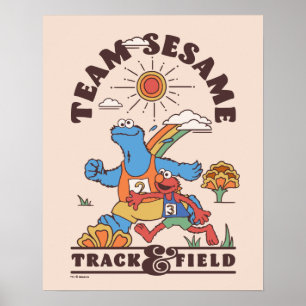 Sesame Street Team Sesame Track & Field Poster