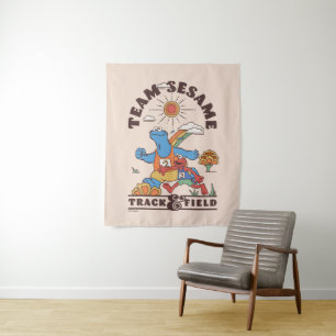 Sesame Street Team Sesame Track & Field Tapestry
