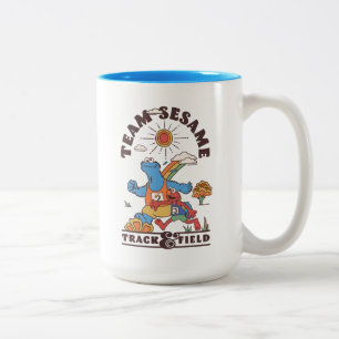 Sesame Street Team Sesame Track & Field Two-Tone Coffee Mug