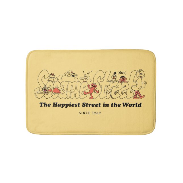 Sesame Street | The Happiest Street in the World Bath Mat (Front)
