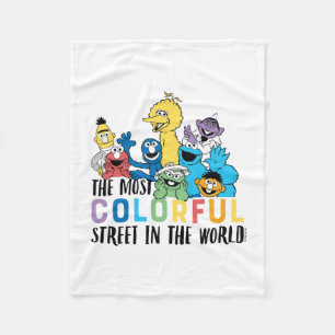Sesame Street The Most Colourful Street Fleece Blanket