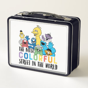 Sesame Street The Most Colourful Street Metal Lunch Box