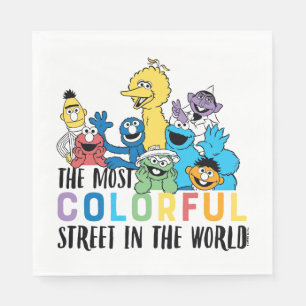 Sesame Street   The Most Colourful Street Napkin