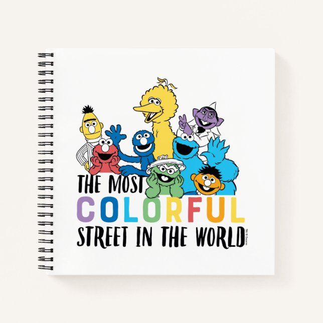 Sesame Street | The Most Colourful Street Notebook (Front)