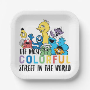 Sesame Street   The Most Colourful Street Paper Plate
