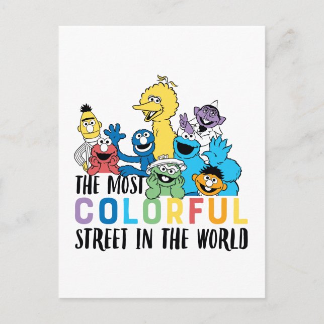 Sesame Street | The Most Colourful Street Postcard (Front)