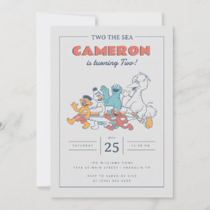 Sesame Street   Two the Sea Summer Birthday Invitation