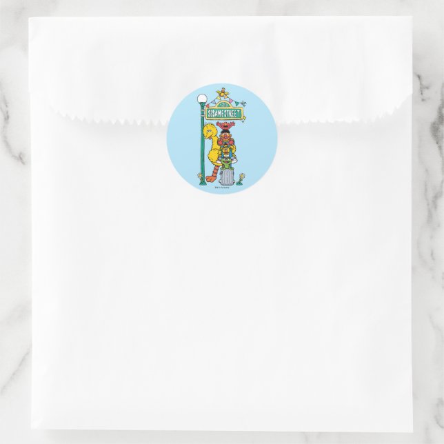 Sesame Street | Under the Sesame Street Sign Classic Round Sticker (Bag)
