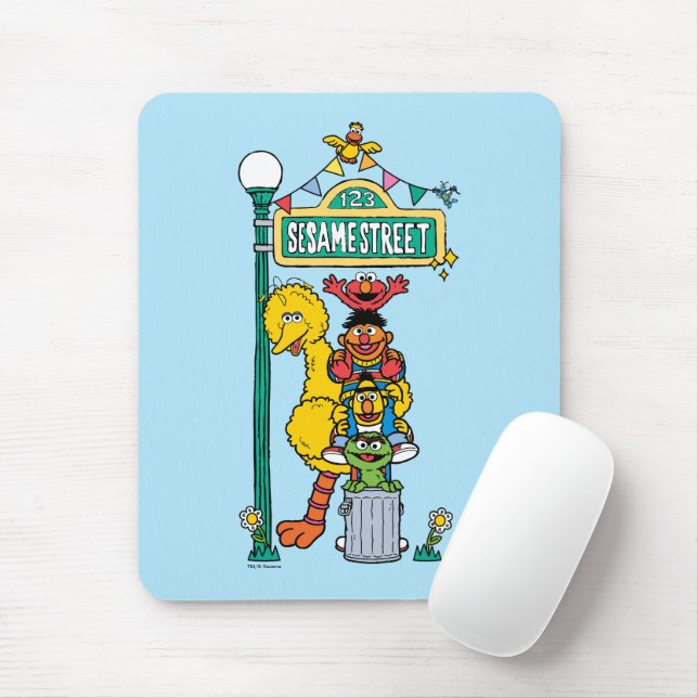 Sesame Street | Under the Sesame Street Sign Mouse Mat (With Mouse)