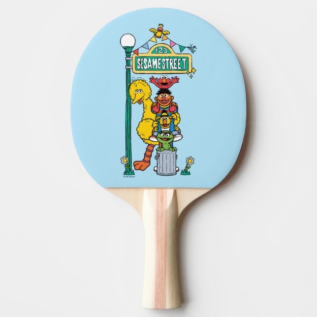 Sesame Street | Under the Sesame Street Sign Ping Pong Paddle (Front)
