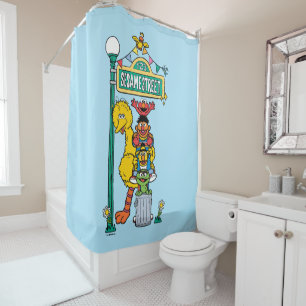 Sesame Street Under the Sesame Street Sign Shower Curtain