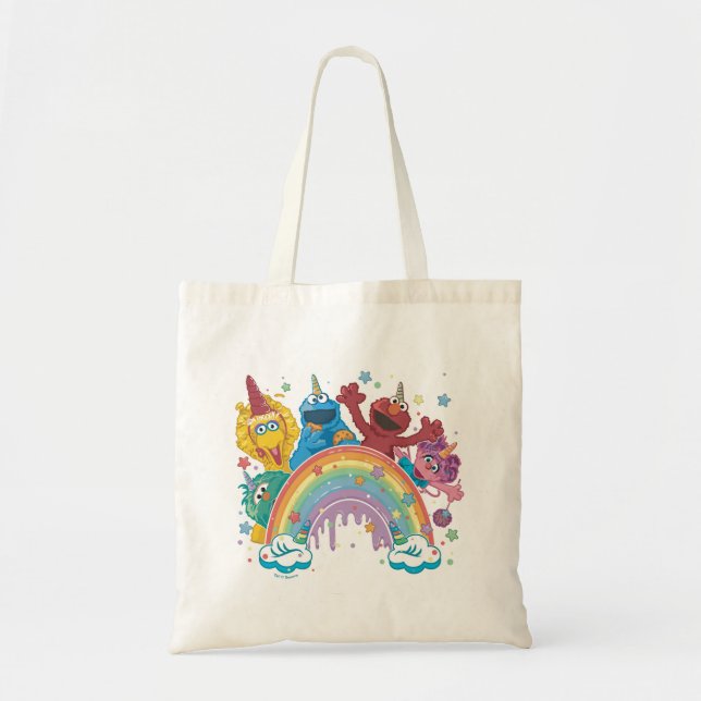 Sesame Street Unicorn Rainbow Tote Bag (Front)