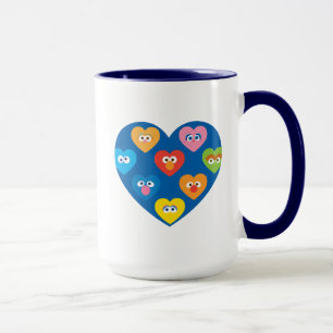 Sesame Street Valentine Hearts Pattern Mug