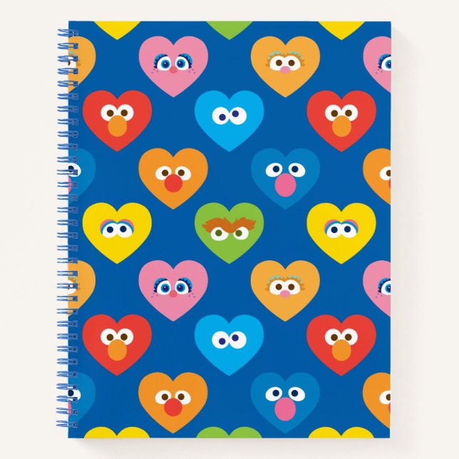 Sesame Street Valentine Hearts Pattern Notebook (Front)