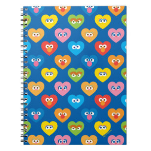 Sesame Street Valentine Hearts Pattern Notebook