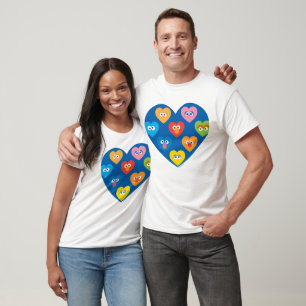 Sesame Street Valentine Hearts Pattern T-Shirt
