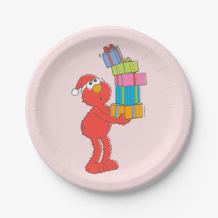 Sesame Street   Vintage Elmo and Presents Paper Plate