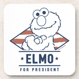 Sesame Street   Vintage Elmo for President Coaster