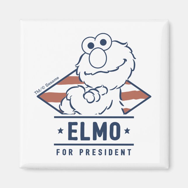 Sesame Street | Vintage Elmo for President Magnet (Front)