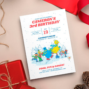 Sesame Street Winter Birthday Party Invitation