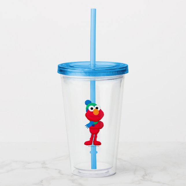 Sesame Street | Winter Elmo Acrylic Tumbler (Front)