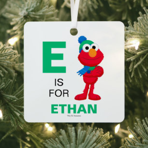 Sesame Street Winter Elmo Metal Tree Decoration